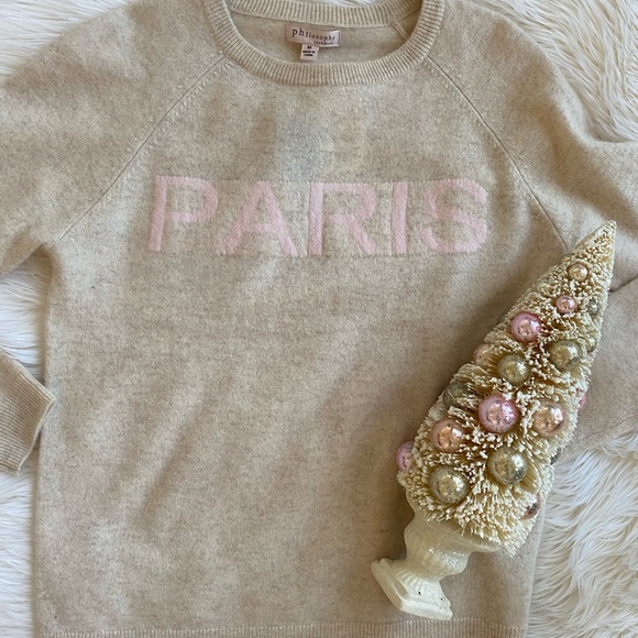 New! Philosophy cashmere sweater Crew Scoop Necks